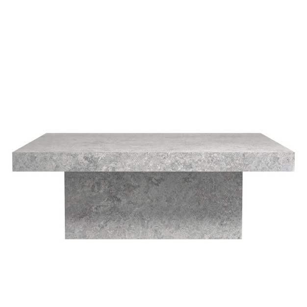 Galano Carmelo 35 4 In Square Wood Top Coffee Table In Concrete Gray Cement Gray