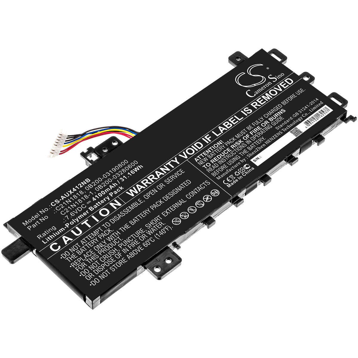 Asus A412FA A412UA A412UB F412DA F412FA F412UA F51 Replacement Battery BatteryClerkcom Laptop and Notebook