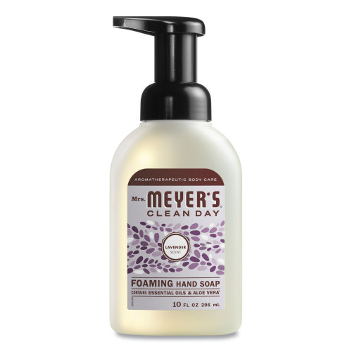 Mrs. Meyer's Foaming Hand Soap， Lavender， 10 oz， 6/Carton (662031)