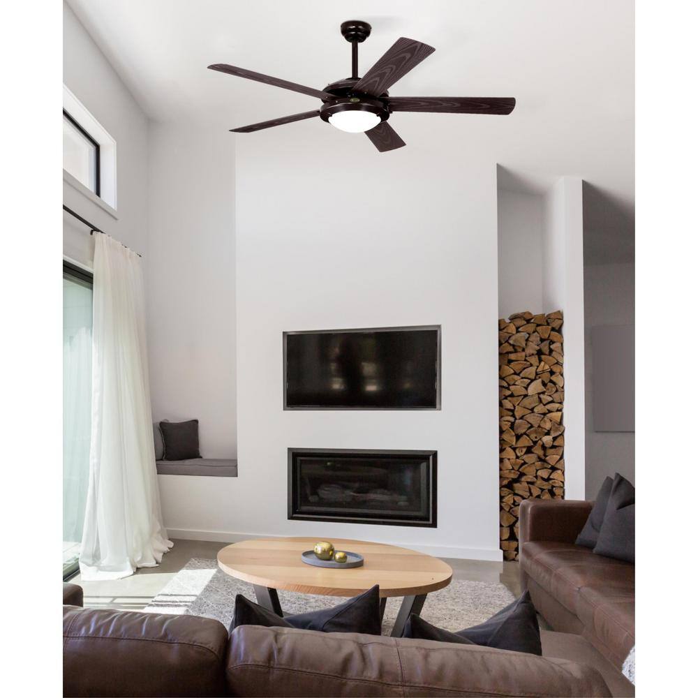 Westinghouse Comet 52 in. Integrated LED Indoor Espresso Ceiling Fan with Light Kit 7307200