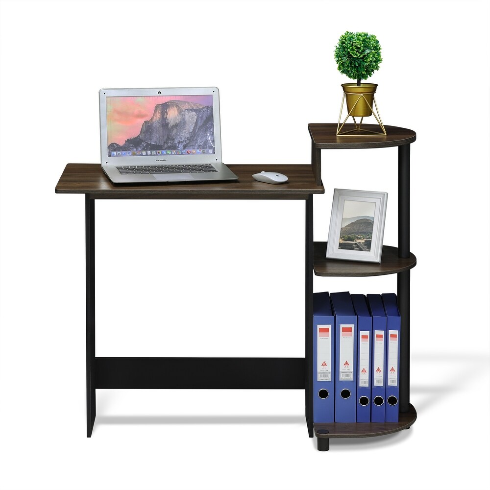 Porch   Den Baruch Compact Modern Wood Computer Desk with Shelves