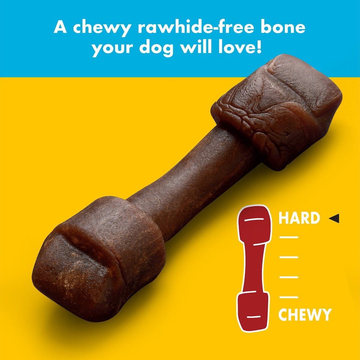 Chewsday Chicken Delight Chew Bones Rawhide-Free Dog Hard Chews， 7 count， Original