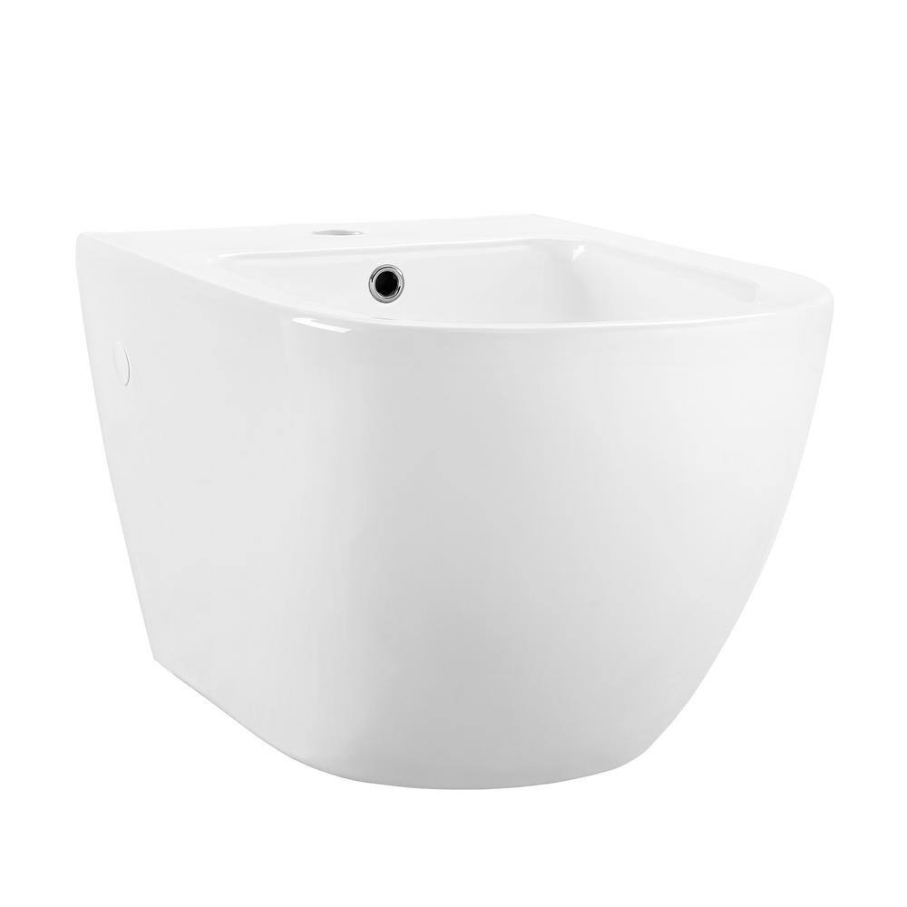 Swiss Madison St. Tropez Wall Hung Elongated Bidet in Glossy White SM-BD226