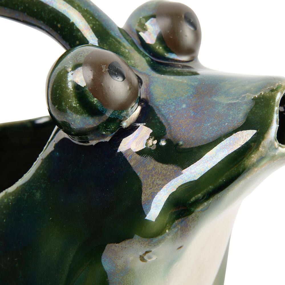 Storied Home Stoneware Frog Watering Pitcher DF7743