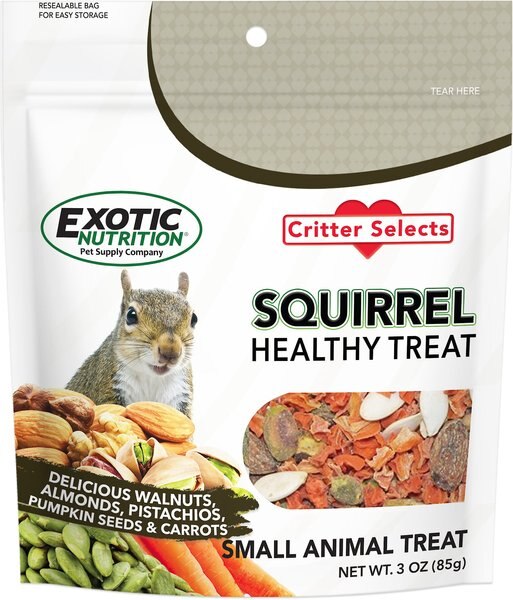 Exotic Nutrition Critter Selects Squirrel Treats， 3-oz bag