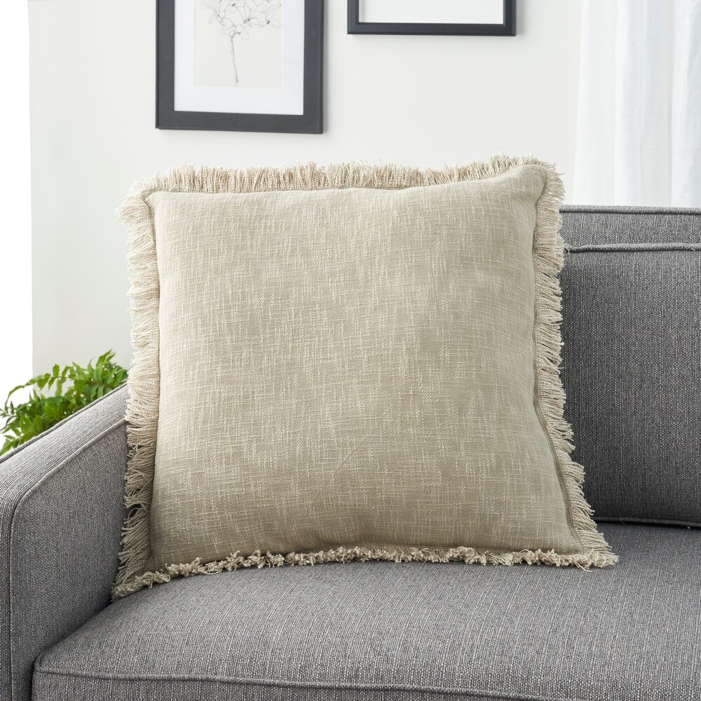 57 Grand by Nicole Curtis Rustic Farmhouse Geometric Stonewash Throw Pillow   ( 22\