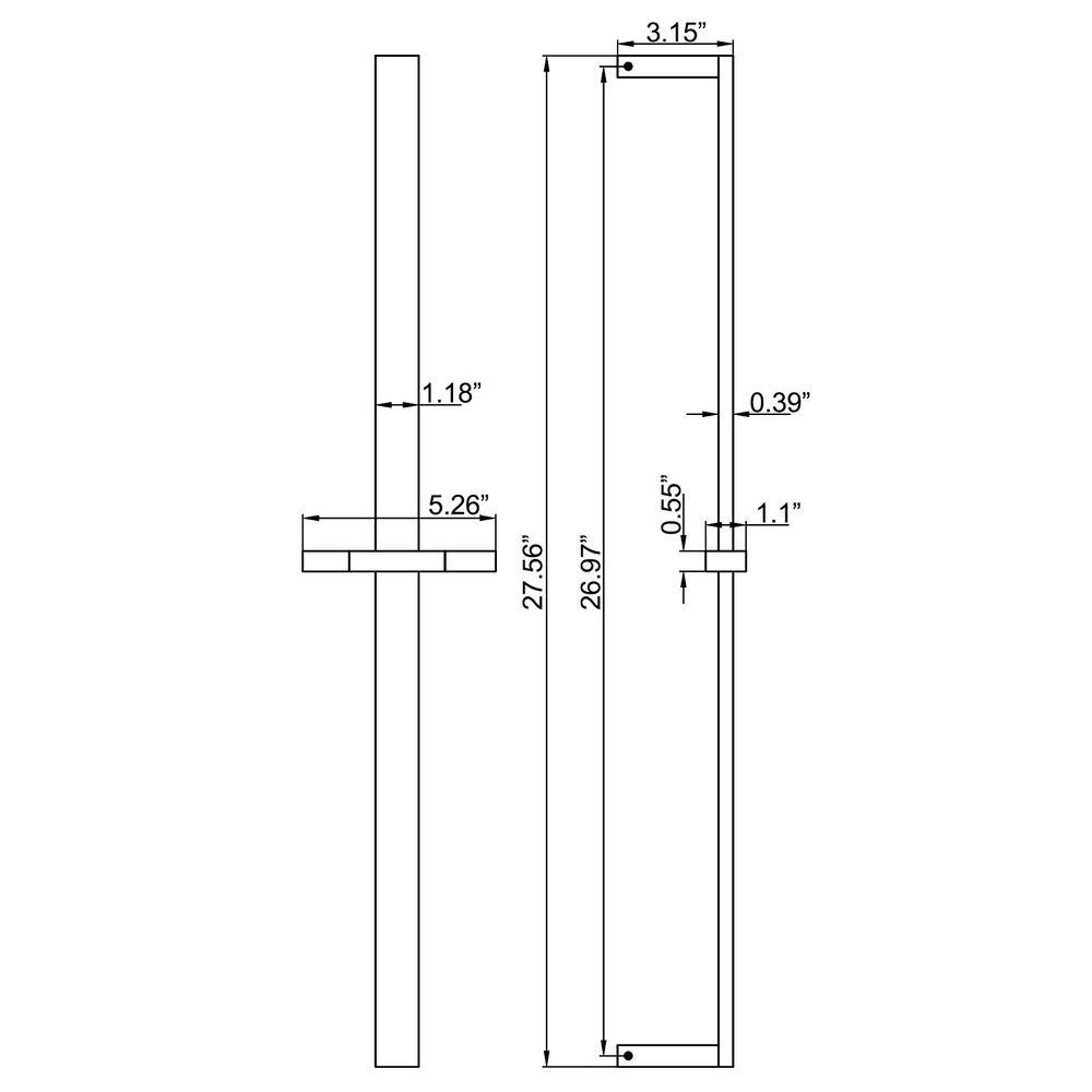 Hlihome 1-Spray Multifunction Slide Bar with Hand Shower in Matte Black RBDK-0885-MB