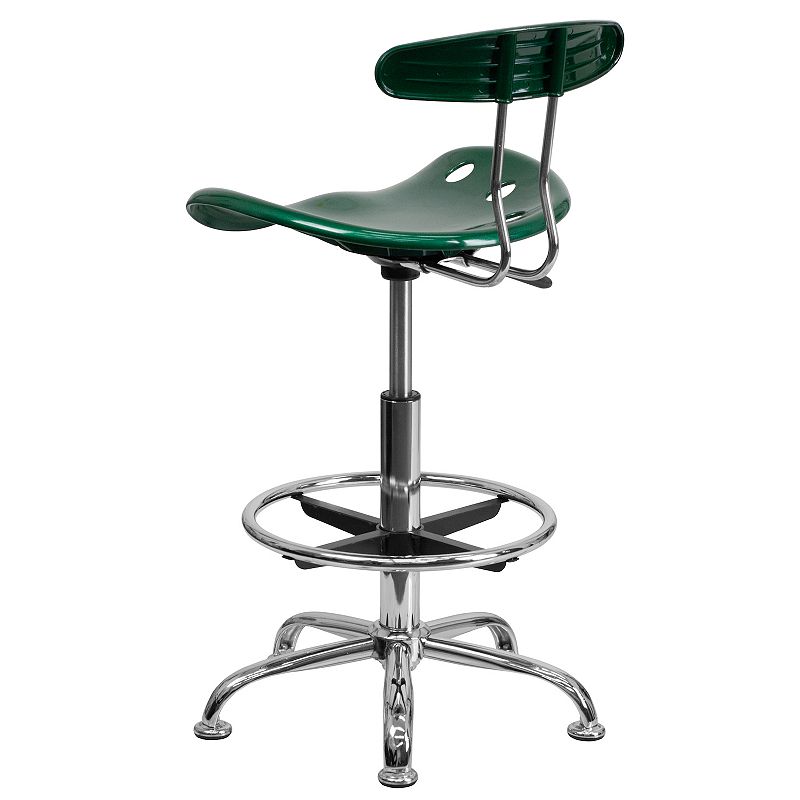 Flash Furniture Bradley Green Tractor Seat Drafting Stool