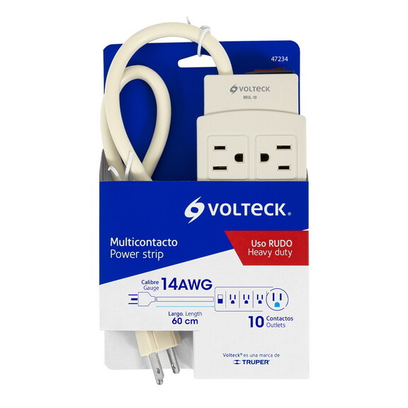 Volteck 47234 10 outlet Power Strip Voltech