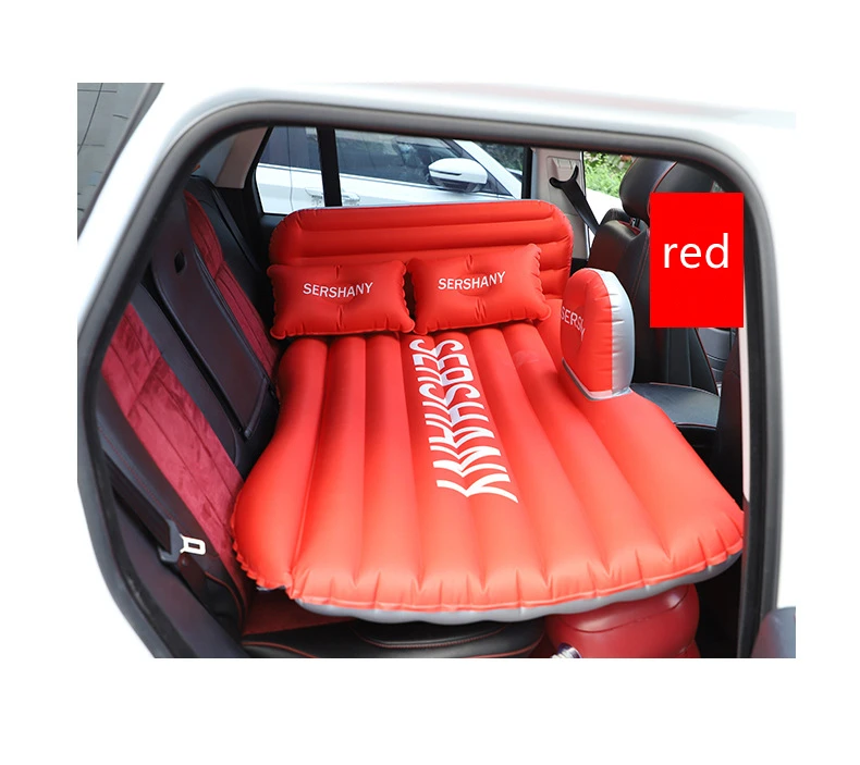 Vacation Thickened Car Bed SUV Air Mattress Inflatable Car Camping Bed With Two Air Pillows