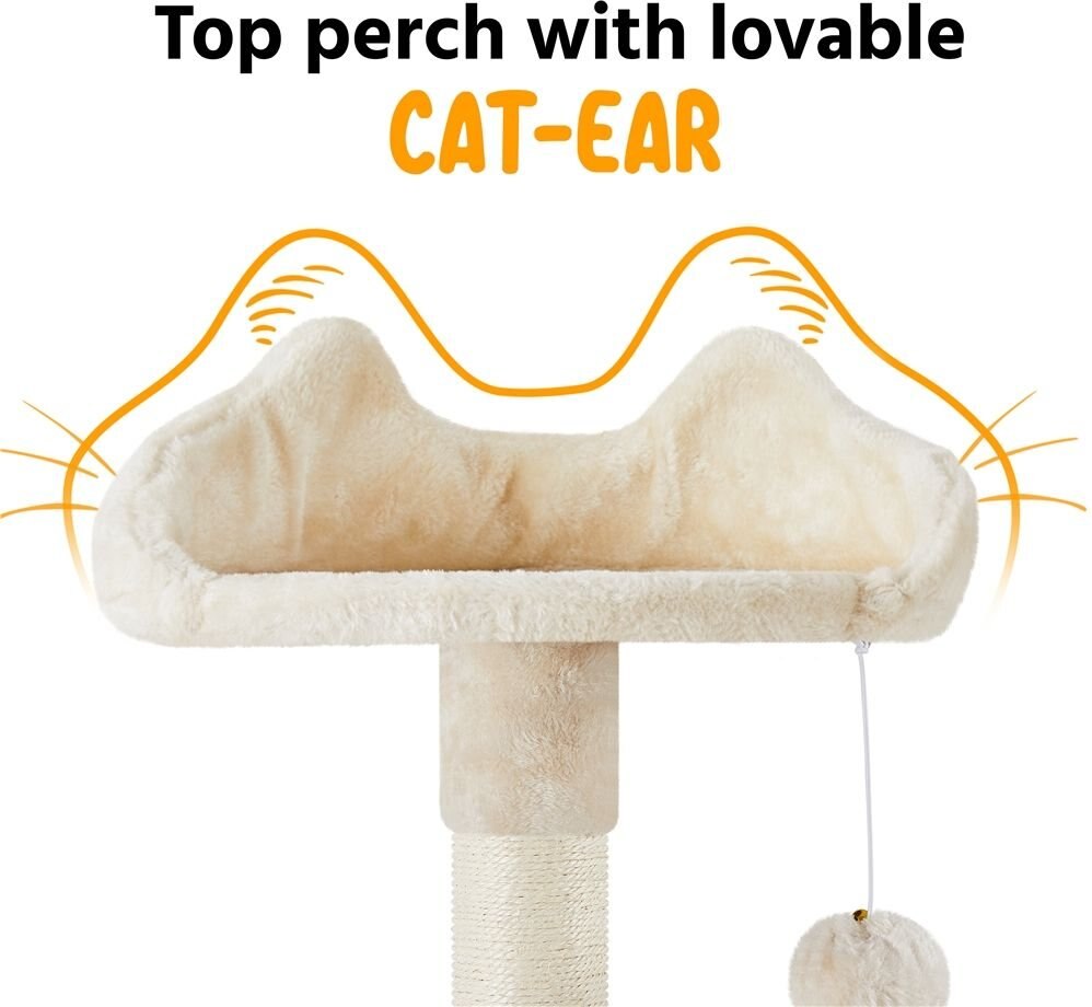 Yaheetech 63.5-in Plush Cat Tree and Condo