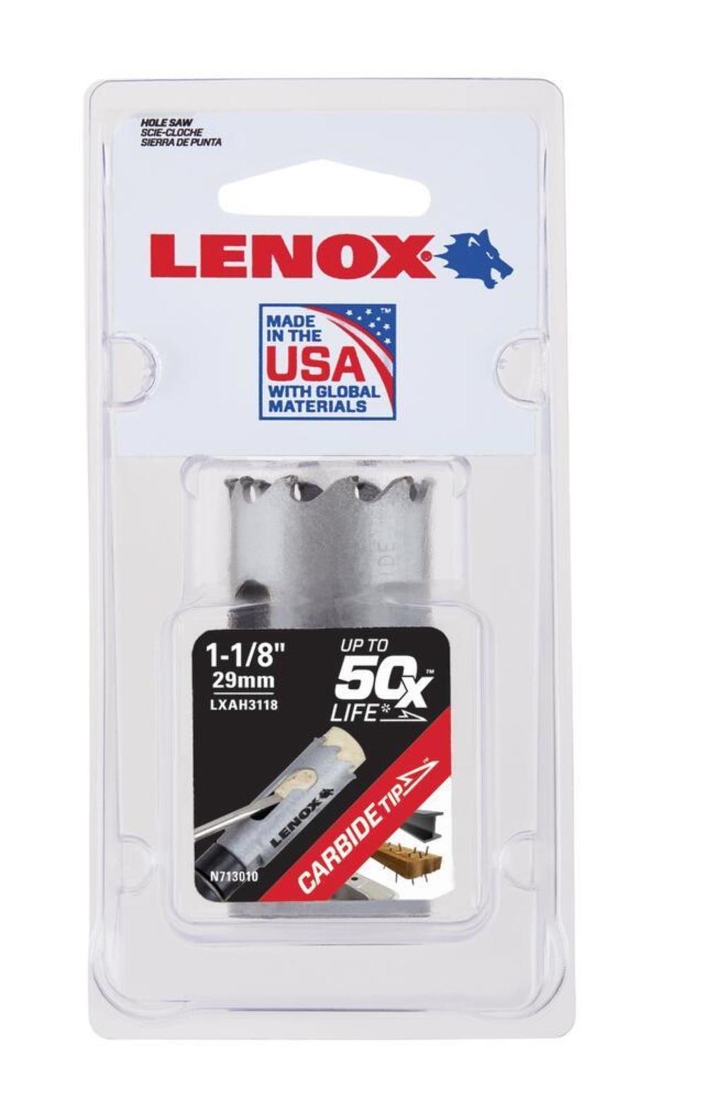 LENOX Hole Saw Carbide Tipped 1 1/8 29mm