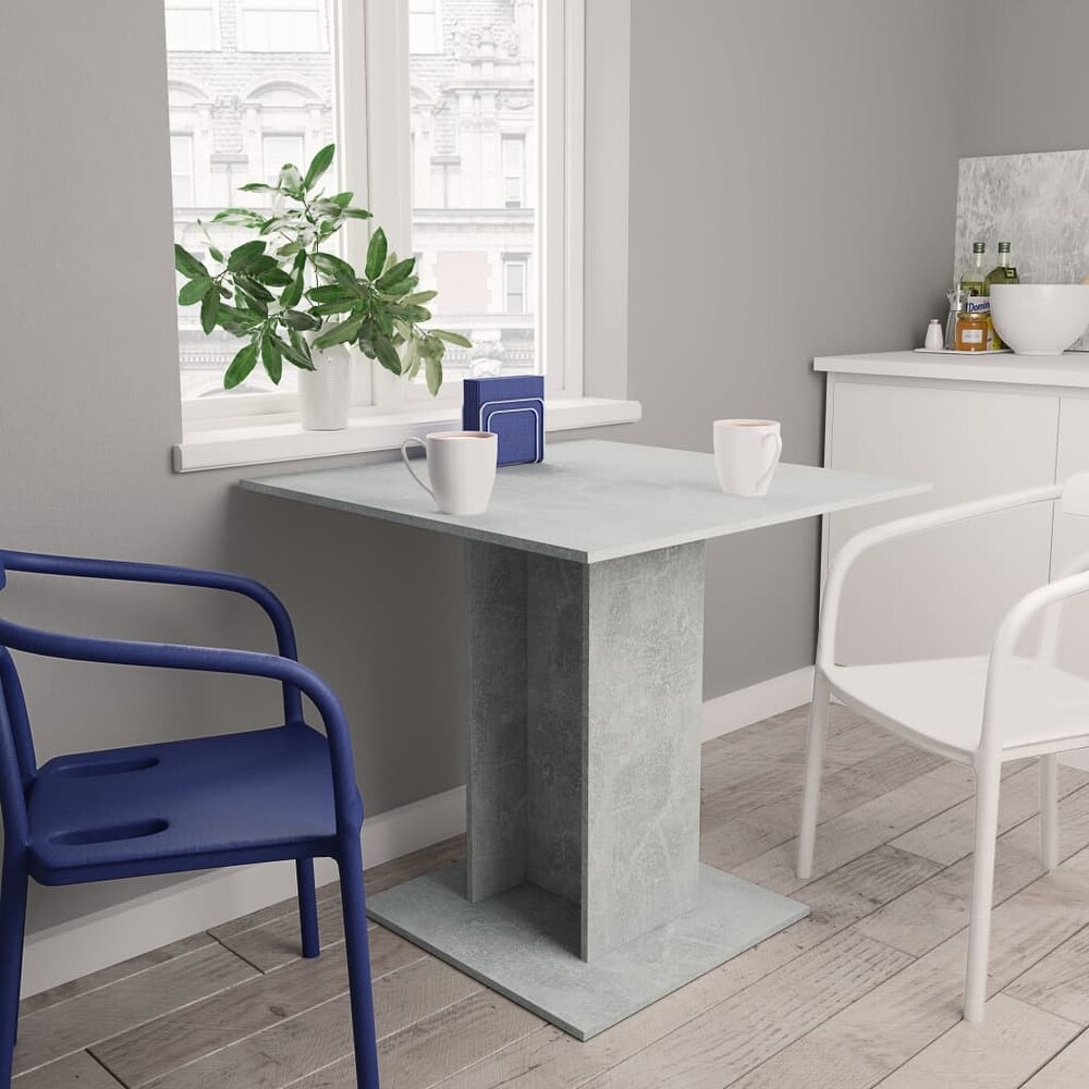 vidaXL Dining Table Concrete Gray 31.5\