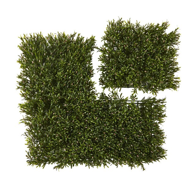 Set Of 4 Rosemary Artificial Wall Mat Nearly Natural