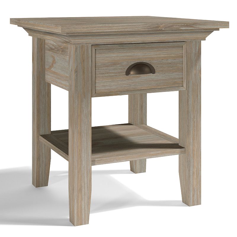 Simpli Home Redmond Square Rustic End Table