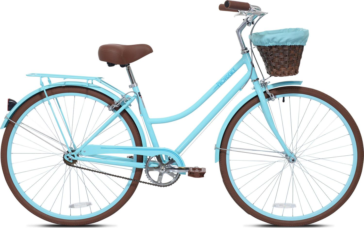 Kent Bicycles 700C Providence Ladies Cruiser Bike  Light Blue and Brown