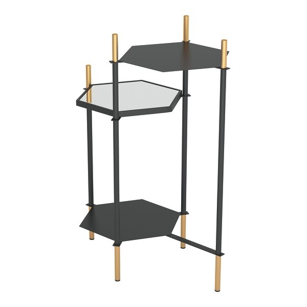 William Side Table Gold and Black - 19.9