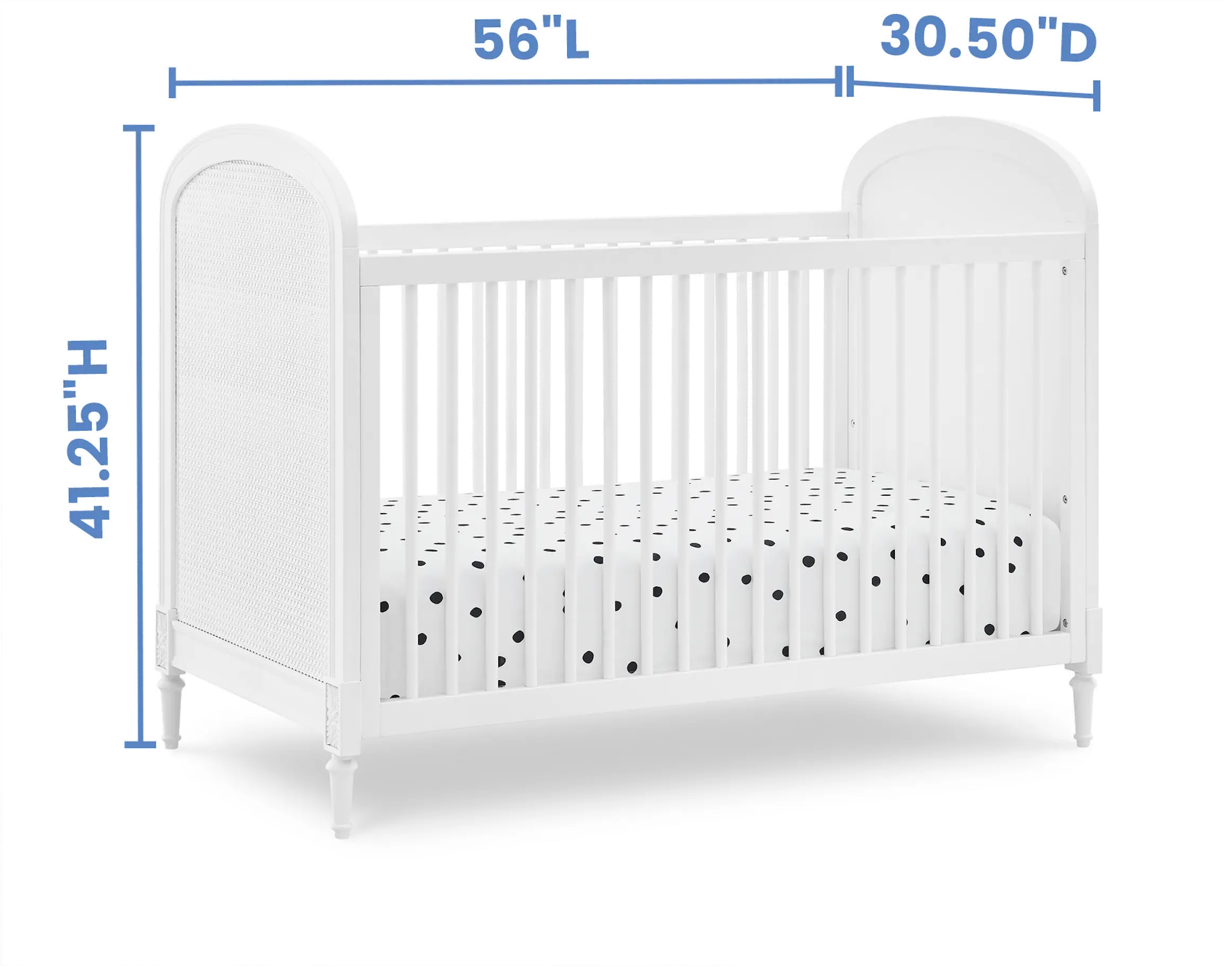 Madeline White 4-in-1 Convertible Crib