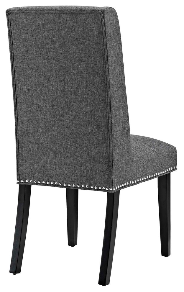 Baron Dining Chair Fabric Set of 4  Gray   Transitional   Dining Chairs   by Homesquare  Houzz