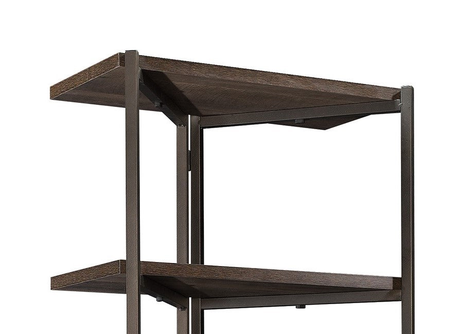 Sauder Curiod 5 Shelf Bookcase, Smoked Oak Finish