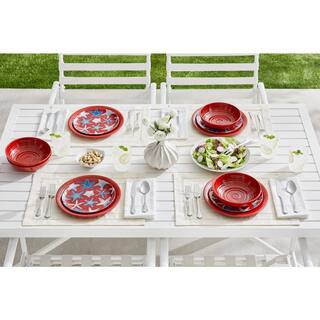 StyleWell Taryn Melamine Accent Plates in Chili Red Starfish (Set of 6) NN0479STA