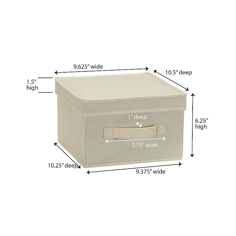 Household Essentials Medium Canvas Storage Boxes with Lids