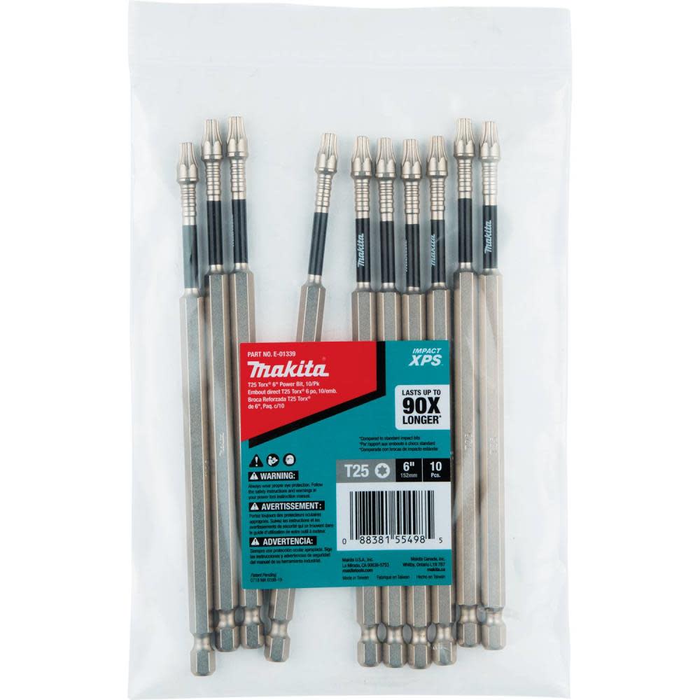 Impact XPS™ T25 Torx 6 Power Bit ; 10 Pack