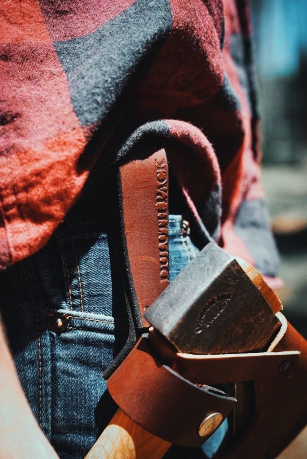 Brown Leather Axe Holder