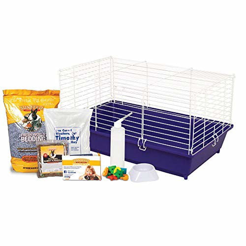 Ware Sweet Home Sunseed Rabbit Cage Starter Kit， Assorted Colors (1 Pack)