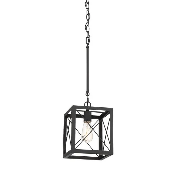 Acroma 1 Light 8In Linear Modern Farmhouse Rectangle Chandelier-UL Certified - N/A Shopping - The Best Deals on Chandeliers