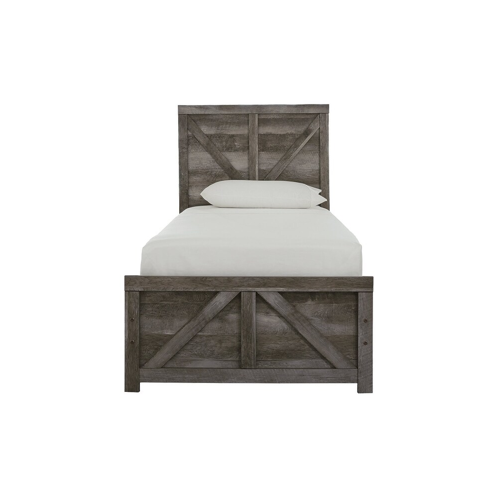 Wynnlow Twin Crossbuck Panel Bed