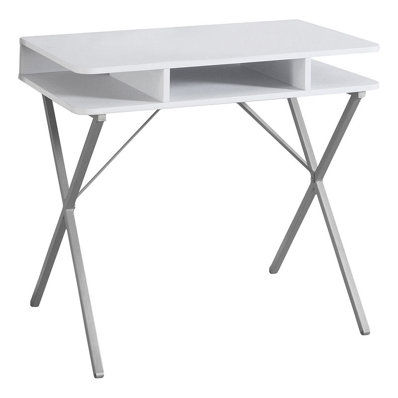 31.5 White Contemporary Rectangular Computer Desk