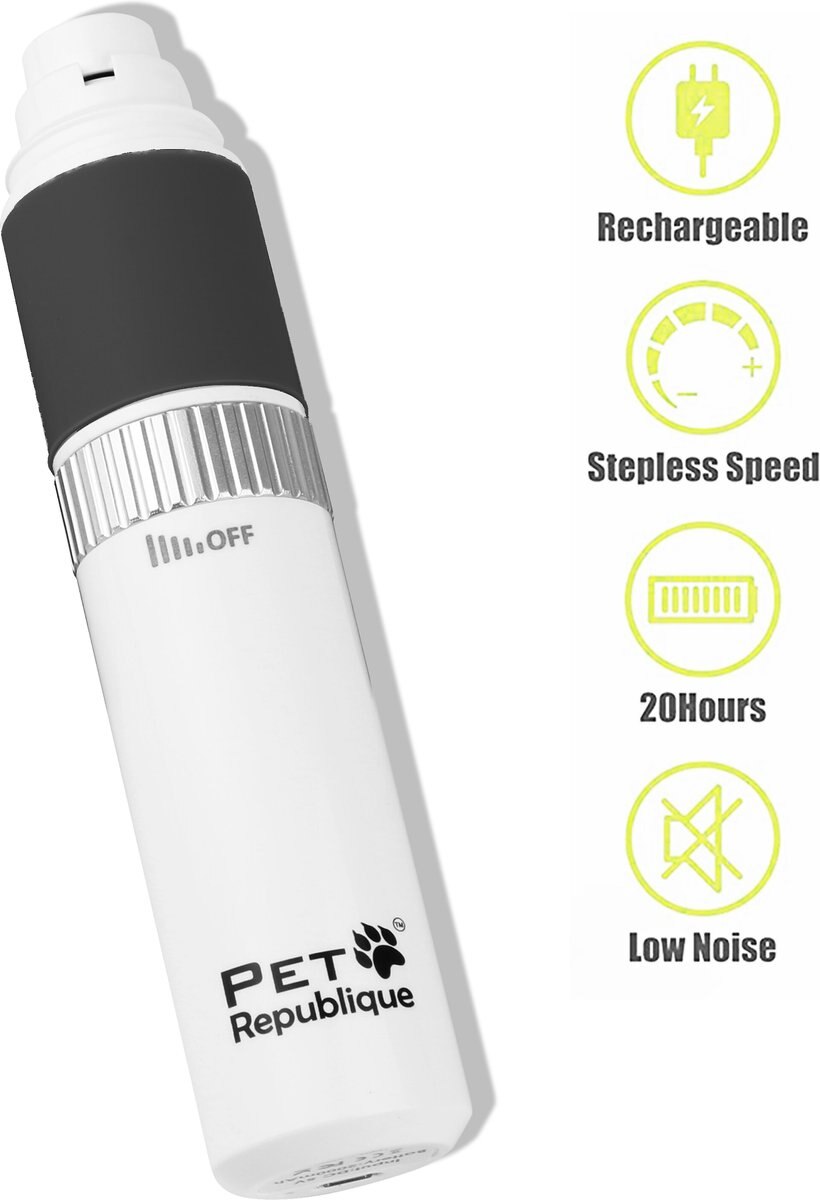 Pet Republique Rechargeable Large Electric Dog and Cat Nail Grinder and Clippers