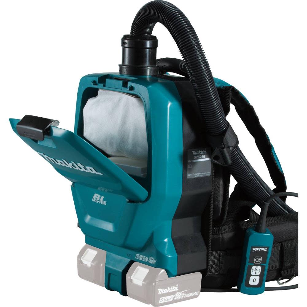 Makita LXT 18V X2 Cordless Dust Extractor HEPA Backpack 1/2 Gallon Tool Only