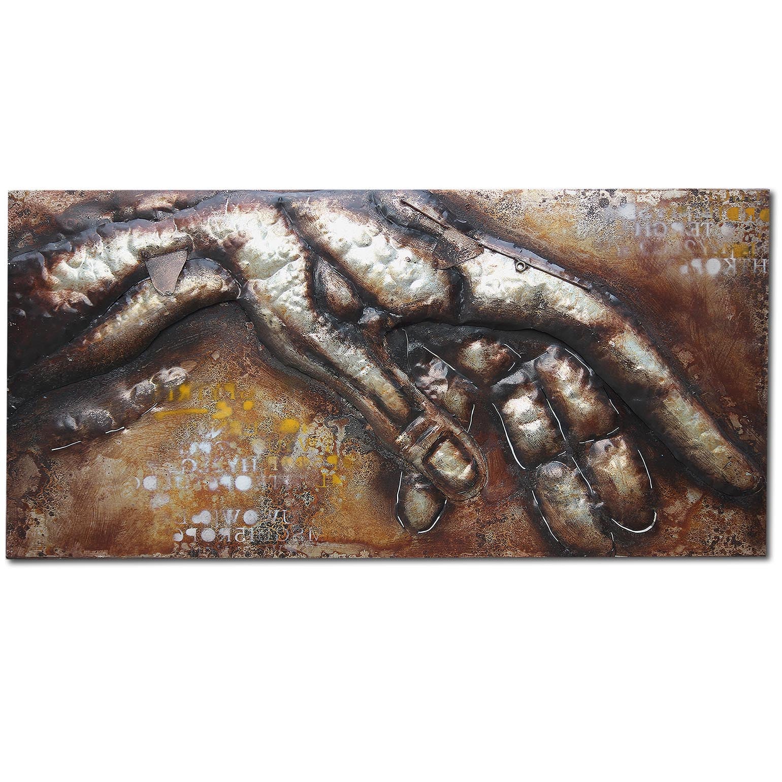 The Hand Handcrafted Metal Art Painting 140X70 Cm Soap014