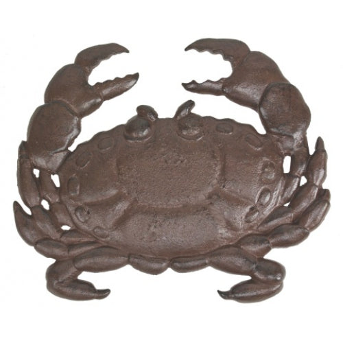 Coastal Rust Finish Cast Iron Dungeness Crab Stepping Stone Garden Decor