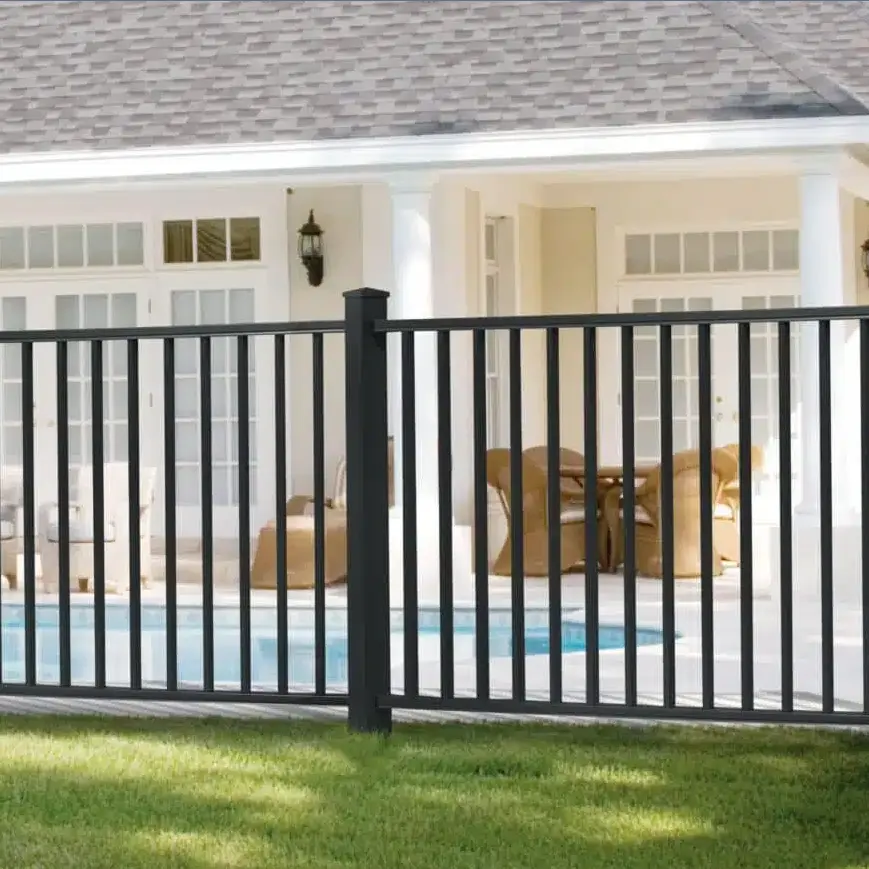 Factory Supply Hot Sale Australia Market Pre assembled Aluminum Flat Top Fence For Outdoor