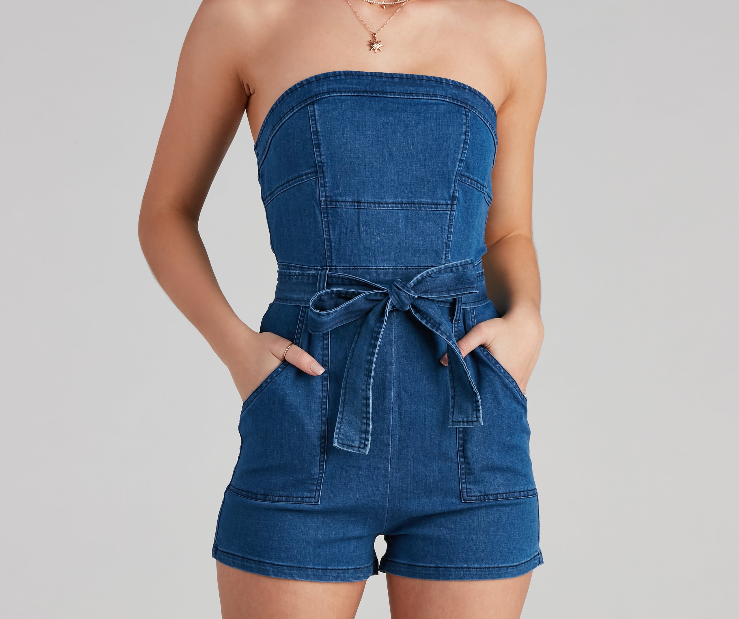 Easy Denim Days Romper