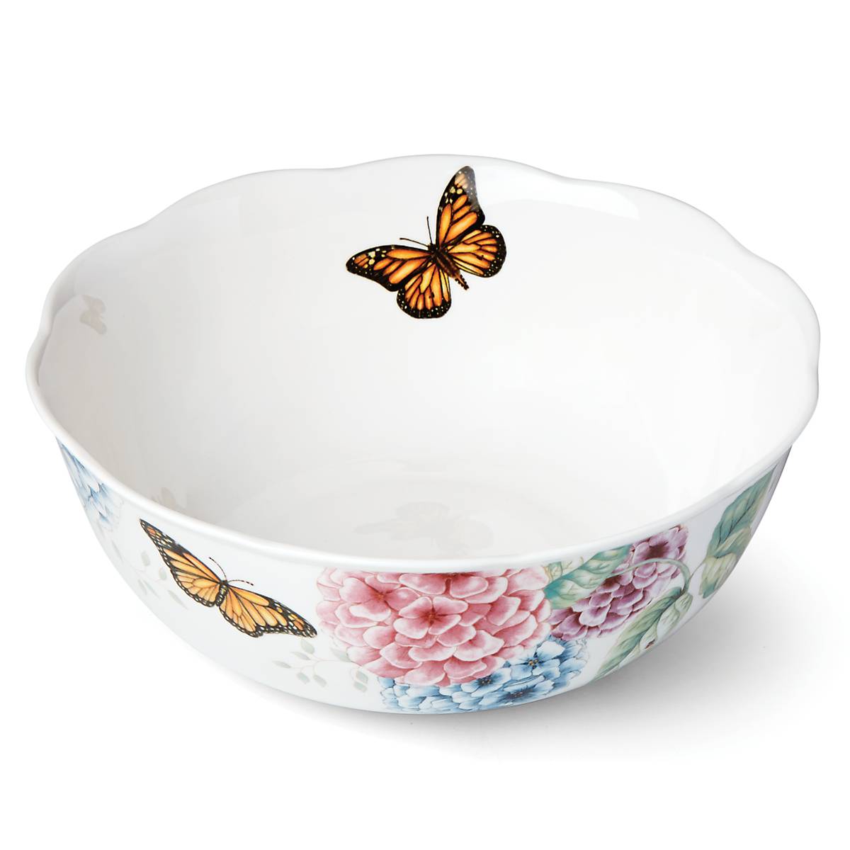 Butterfly Meadow Hydrangea Large Serving Bowl