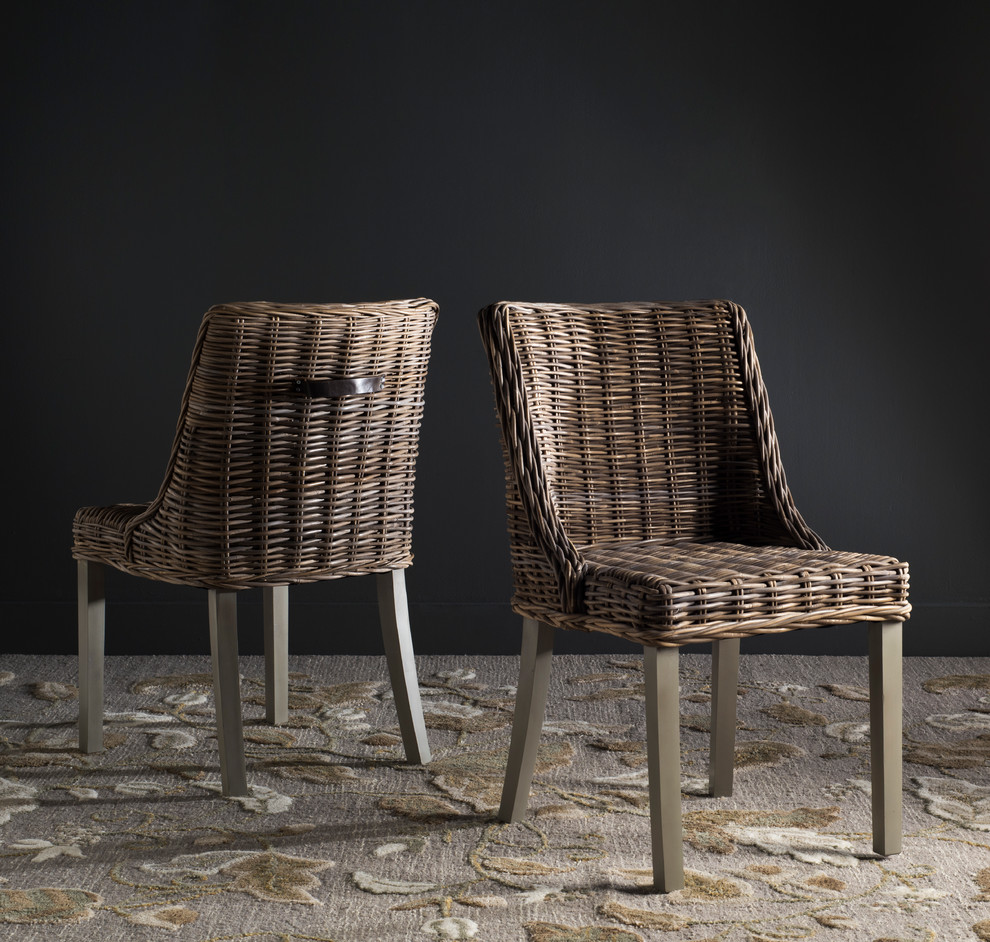 Caprice Wicker Dining Chairs   Set of 2   Tropical   Dining Chairs   by HedgeApple  Houzz