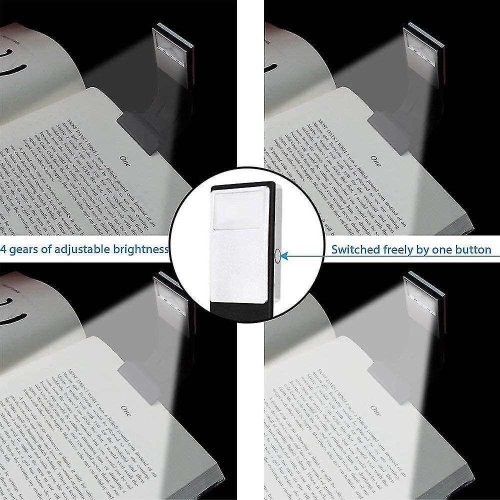 Clip Reading Light，4 Levels Brightness Led Book Light Multifunctional As Bookmark Desk  Bed Lamp For Reading With Soft Cover And Hard Cover Books，mag