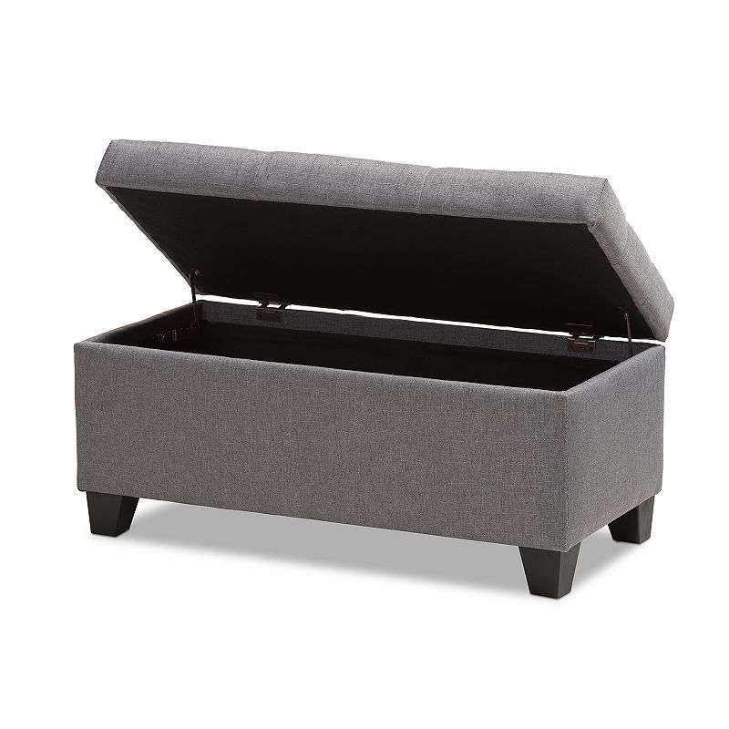 Baxton Studio Michaela Grey Ottoman