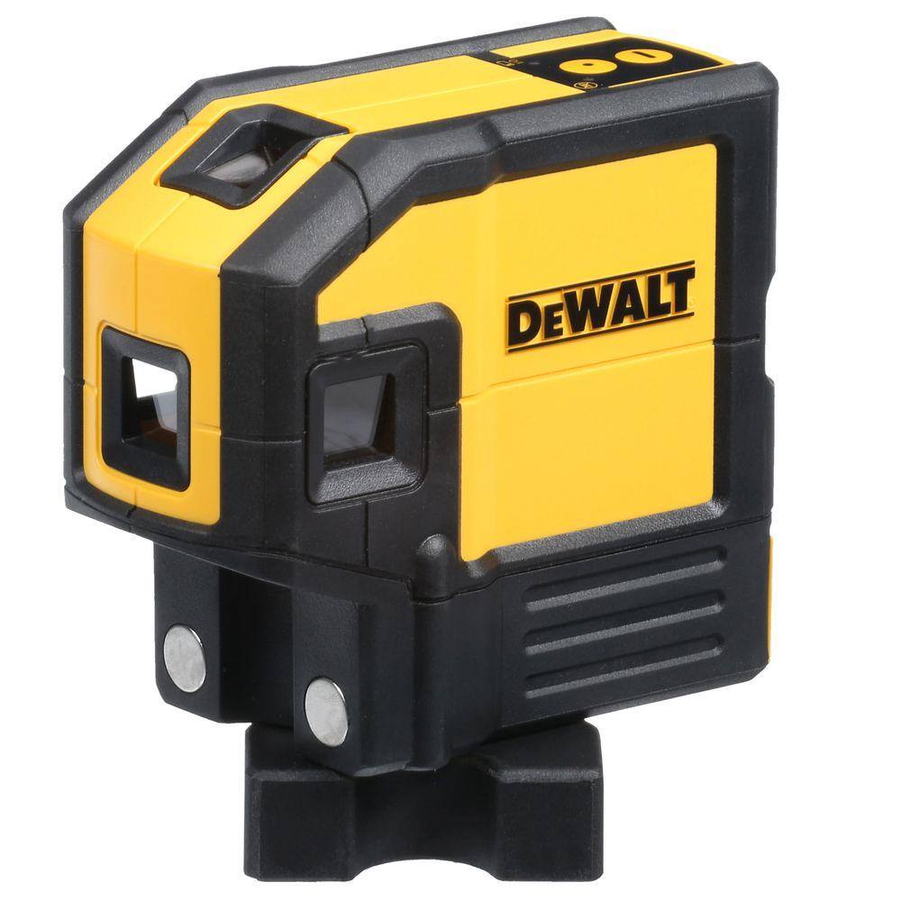 DW 165 ft. Red Self-Leveling 5-Spot  Horizontal Line Laser Level with (3) AA Batteries  Case DW0851