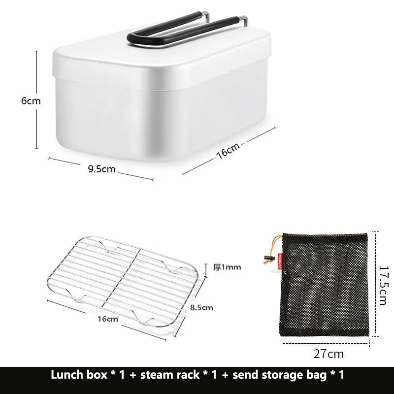 Lightweight Lunch Box Style Aluminum Mess Tin for Outdoor Camping Hiking Hunting Aluminum Lunch Box set