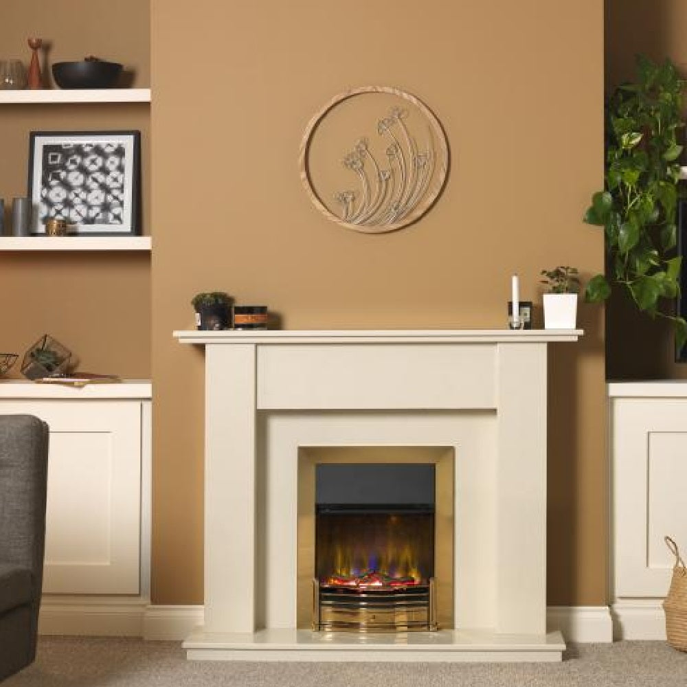 Dimplex DMF20BR Dumfries Brass Optiflame 3D Electric Inset Fire 2kW