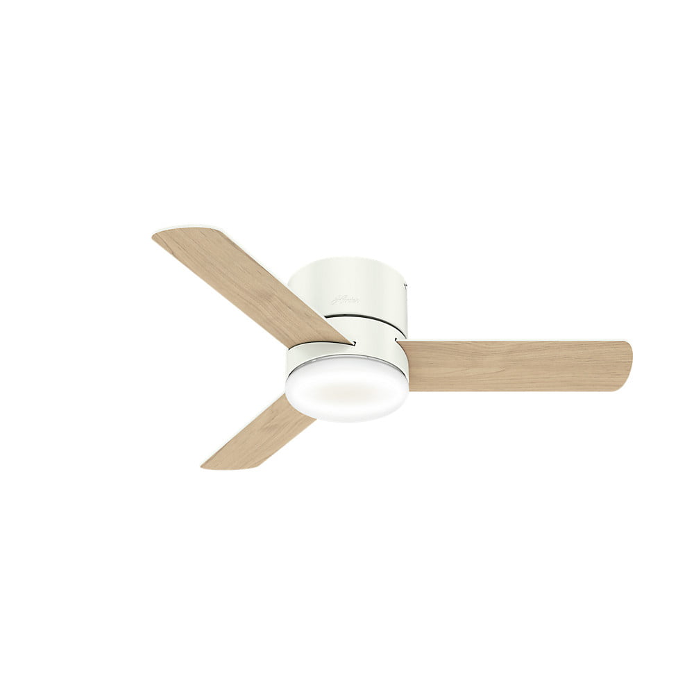 Hunter 59452 44 in. Minimus Ceiling Fan with Remote and LED Light Kit (Fresh White)