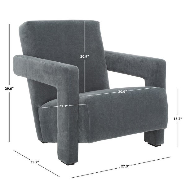 SAFAVIEH Couture Taylor Modern Velvet Accent Chair - 27 in. W x 35 in. D x 30 in. H