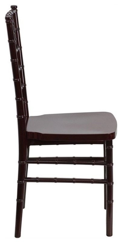 Bowery Hill Resin Stacking Chiavari Dining Chair in Mahogany   Asian   Dining Chairs   by Homesquare  Houzz