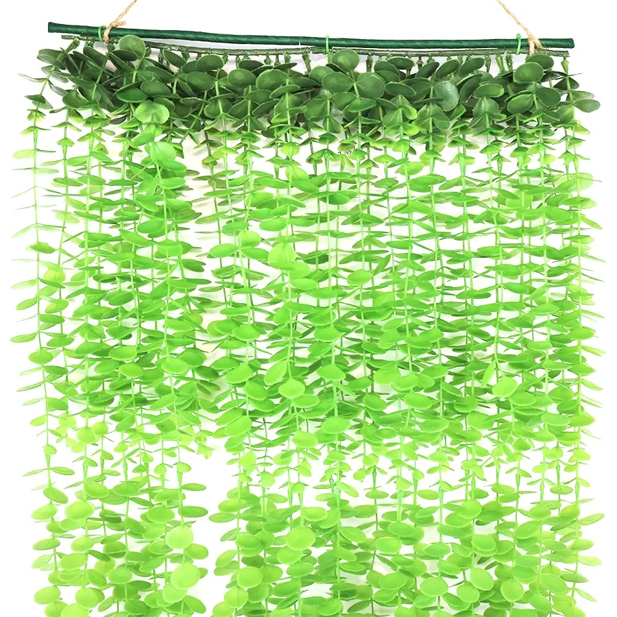 Supplies 105cm long artificial hanging eucalyptus leaves for wall decoration