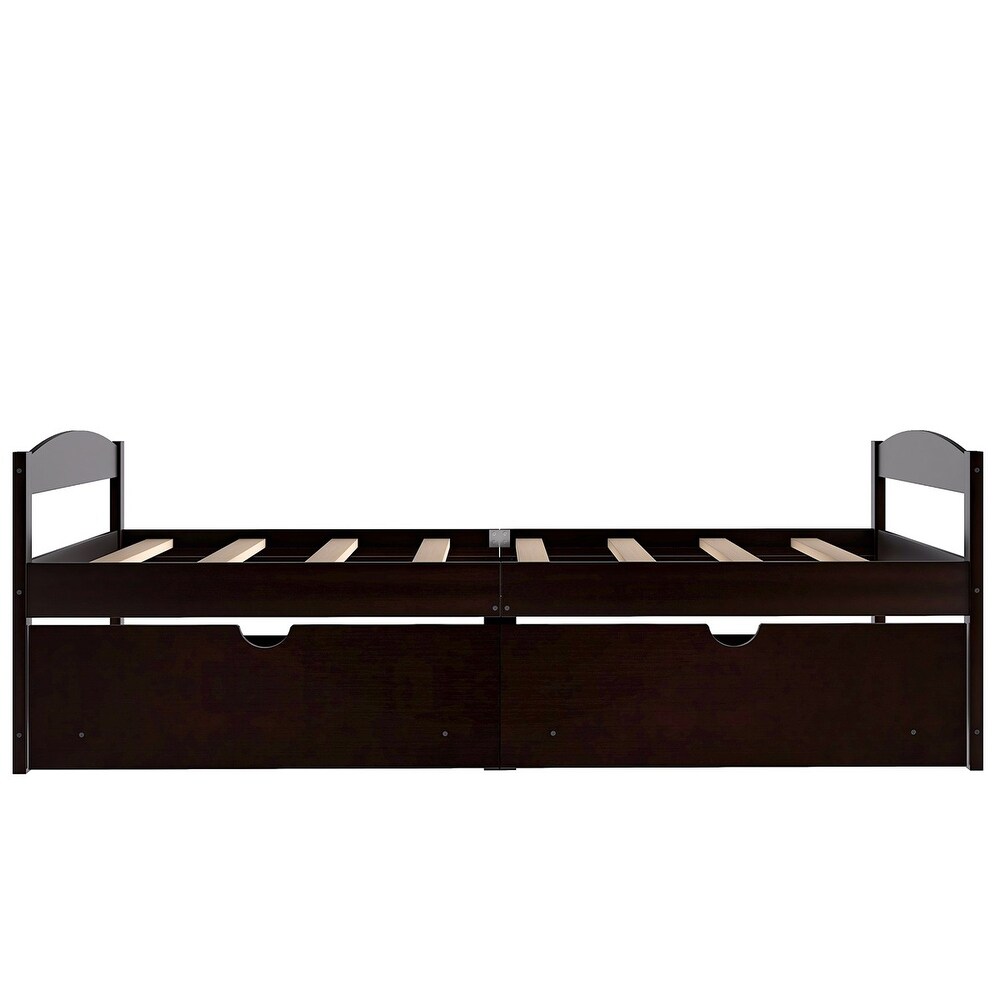 Harper   Bright Designs Twin Platform Bed with Two Drawers